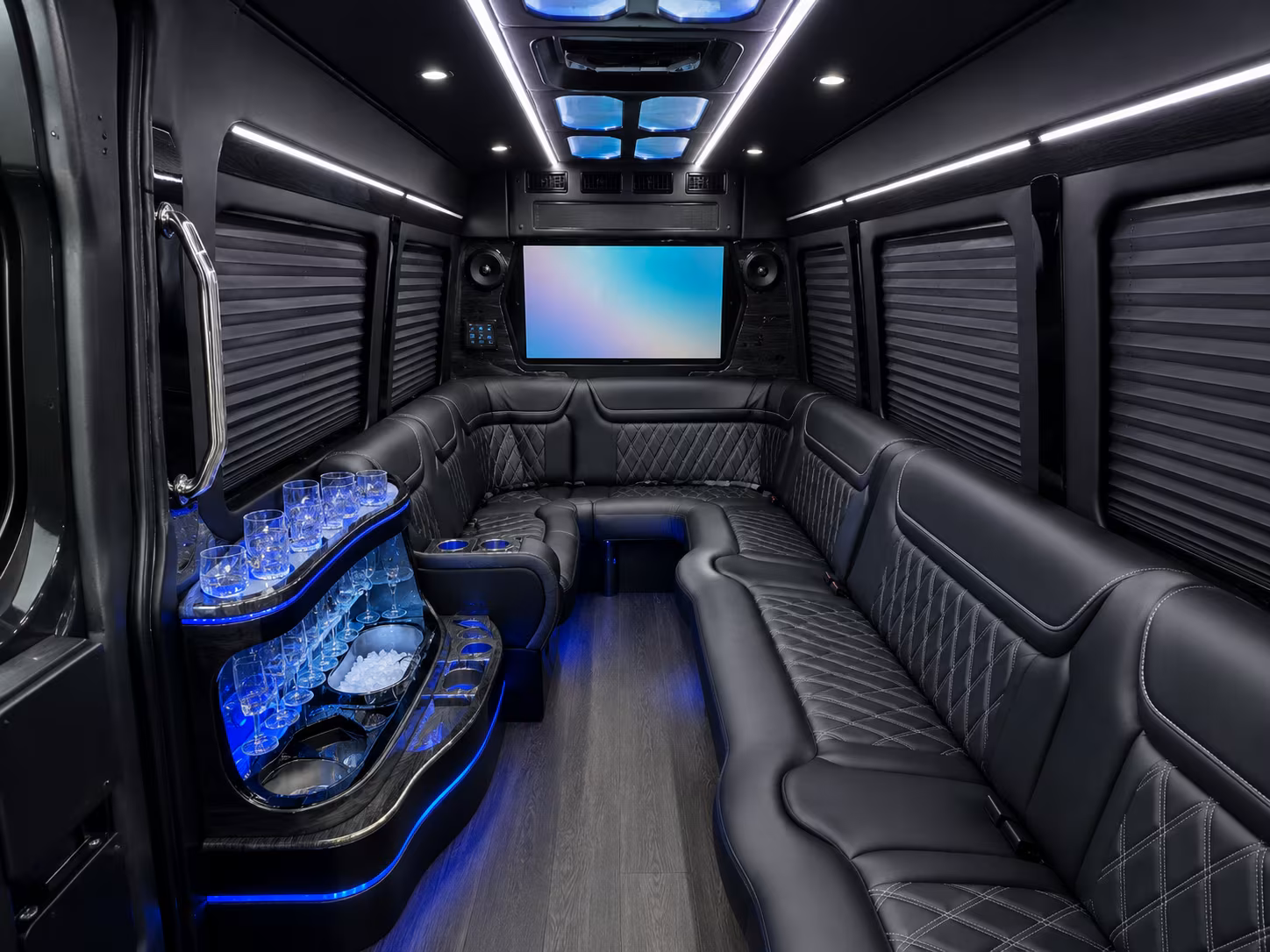 salem 18 passenger party bus interior