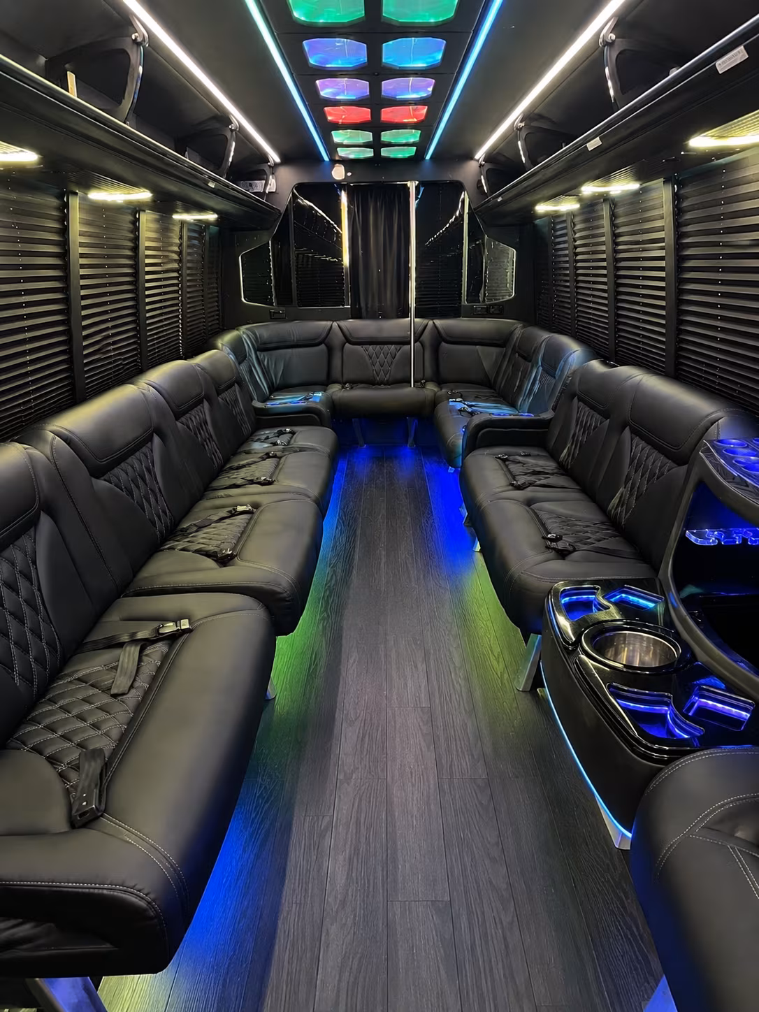 salem 20 passenger party bus interior