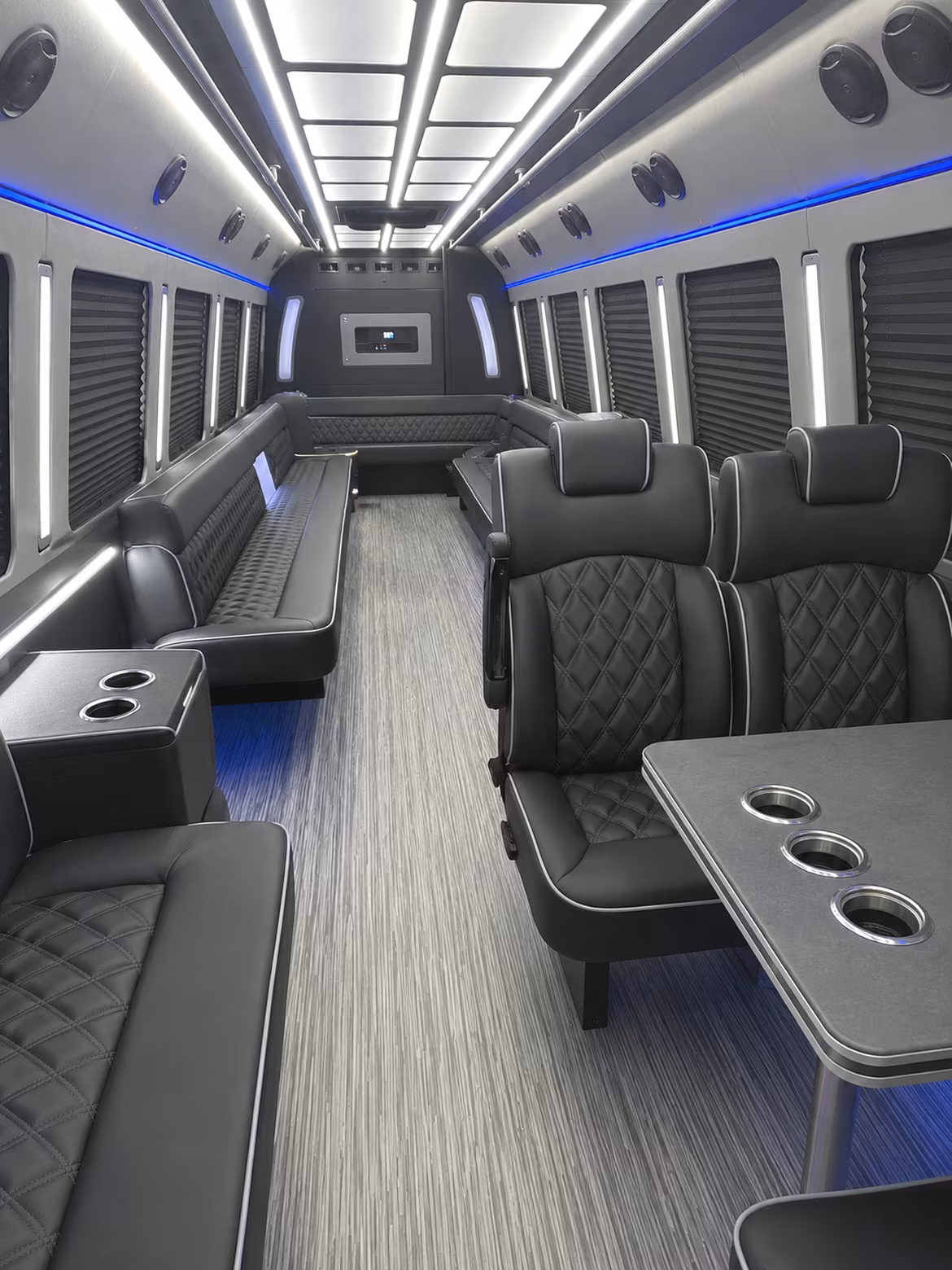 salem 25 passenger party bus inside
