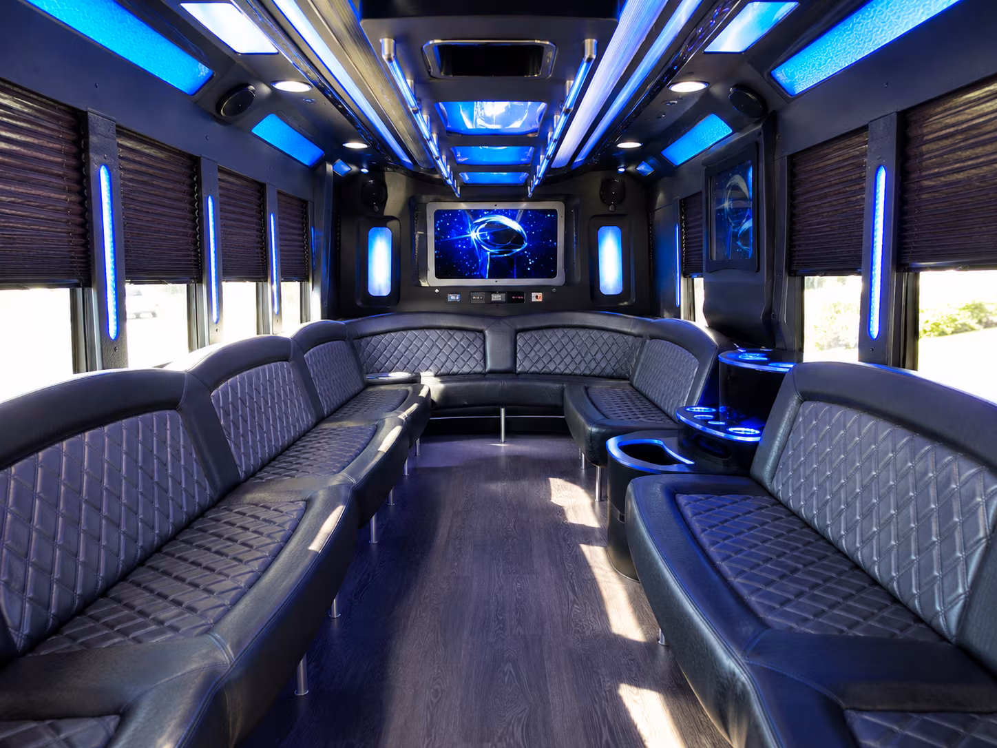 salem 28 passenger party bus inside