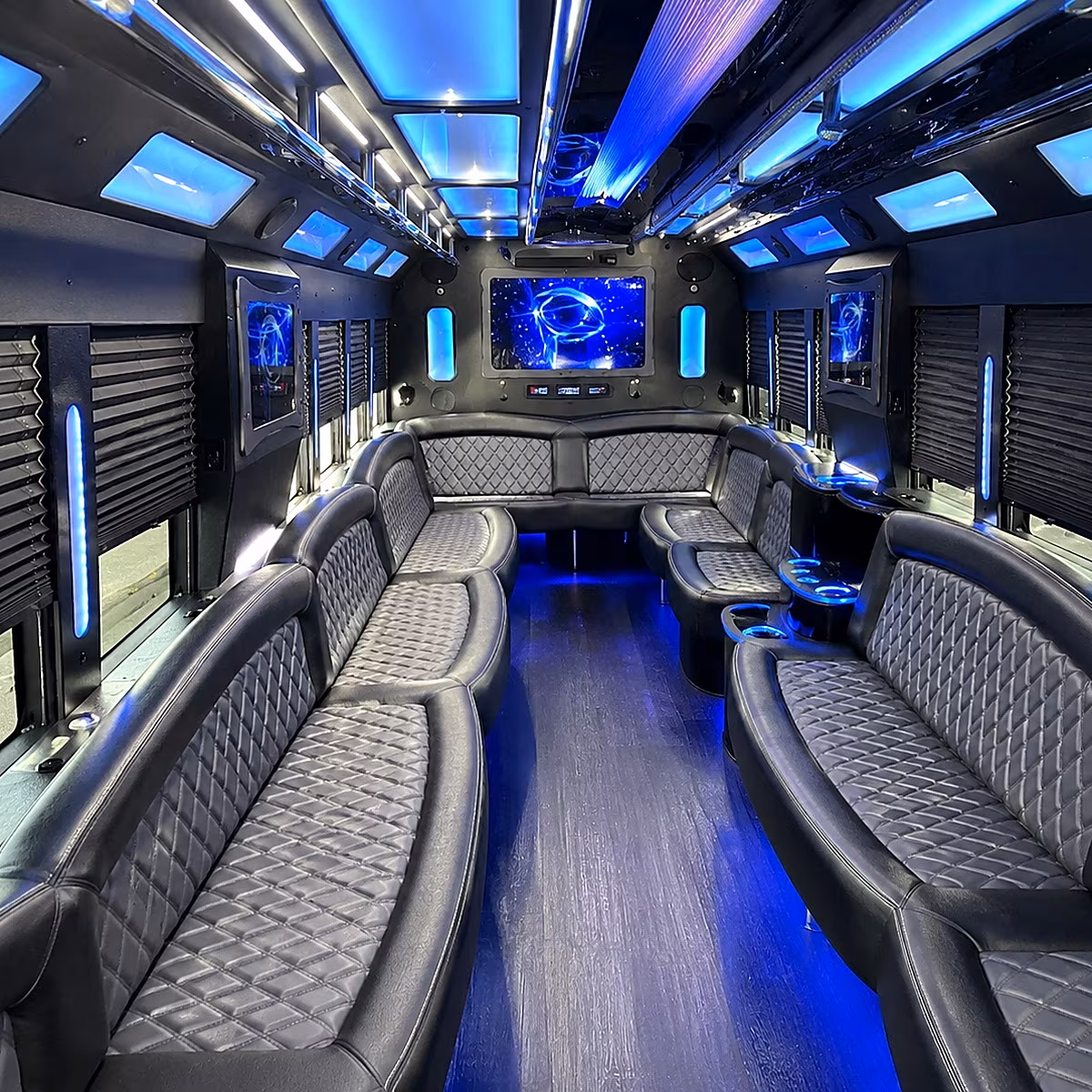 salem 50 passenger party bus interior
