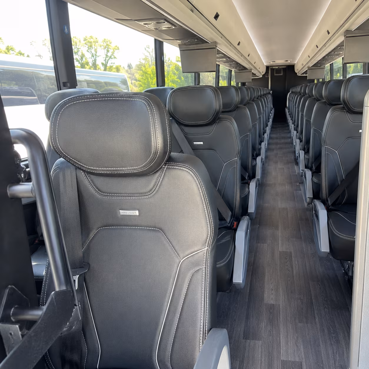 salem charter bus rental interior